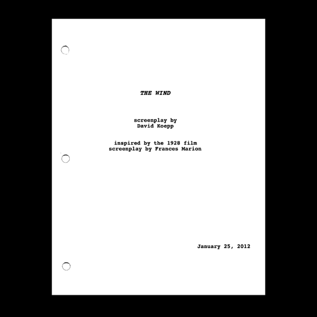 cover art for The Wind (unproduced)